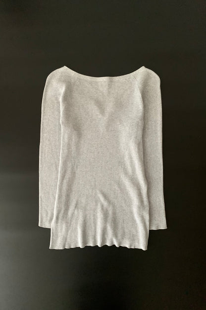 Calvin Klein gray rib cotton tops