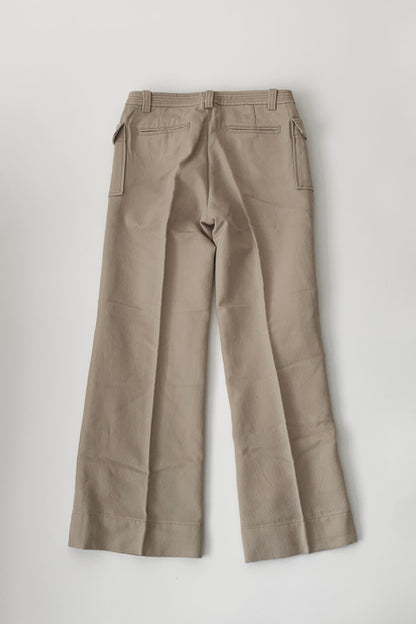 yellow beige wool pants