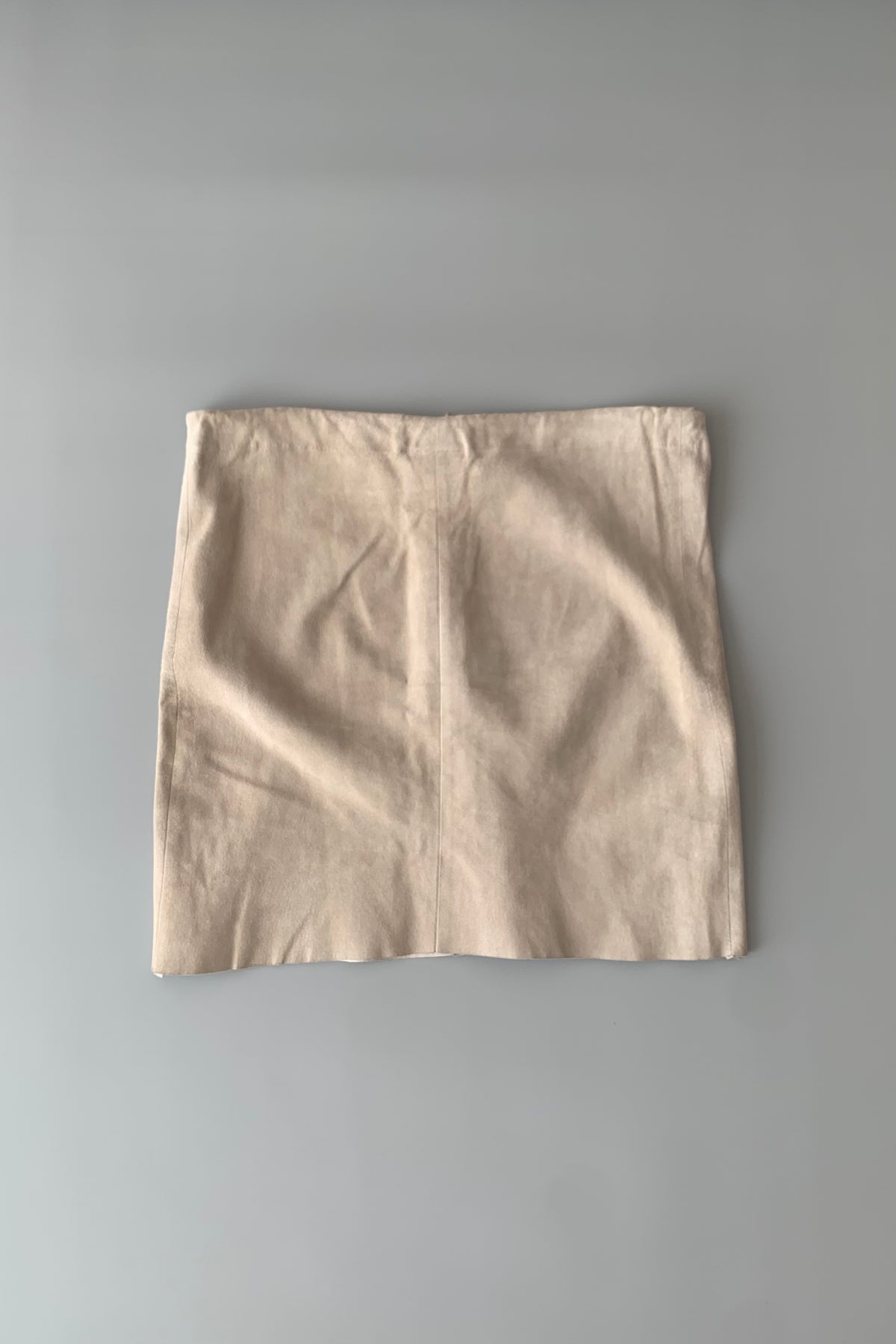 Italy suede leather mini skirt