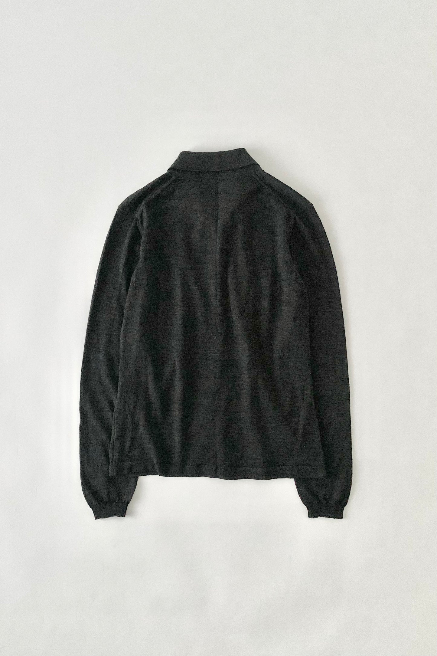 Italy dark gray shell button knit tops