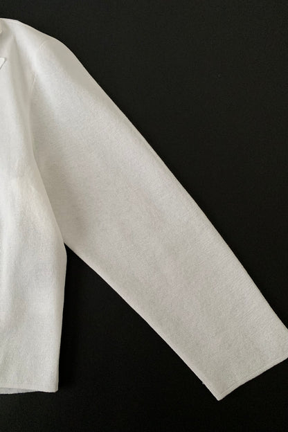 white see-through cardigan
