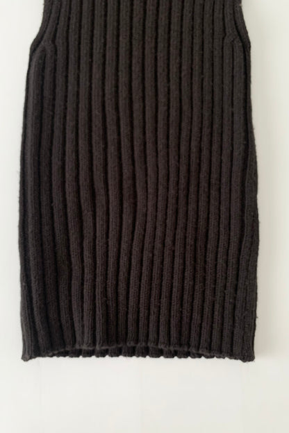 Italy dark brown high neck vest