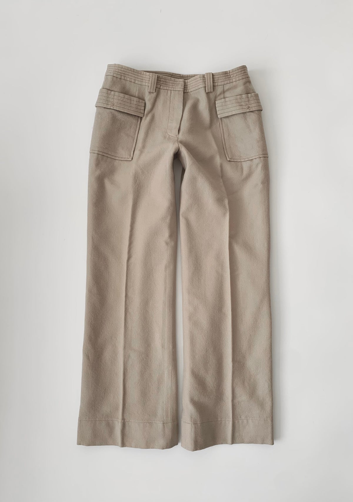 yellow beige wool pants