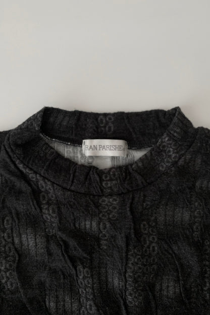 gray patterned all over tops