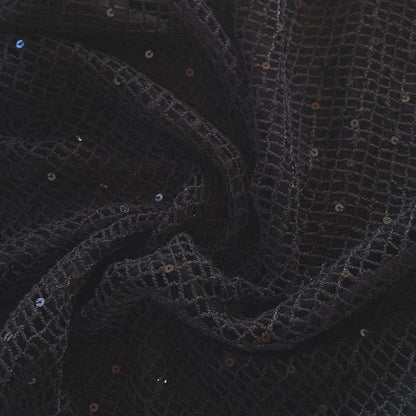 black mesh&sequins tops