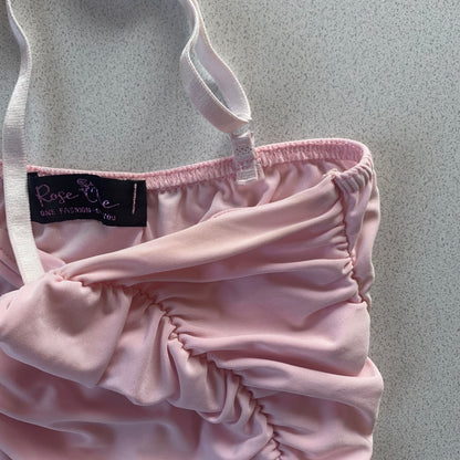 UK pink gather body suits
