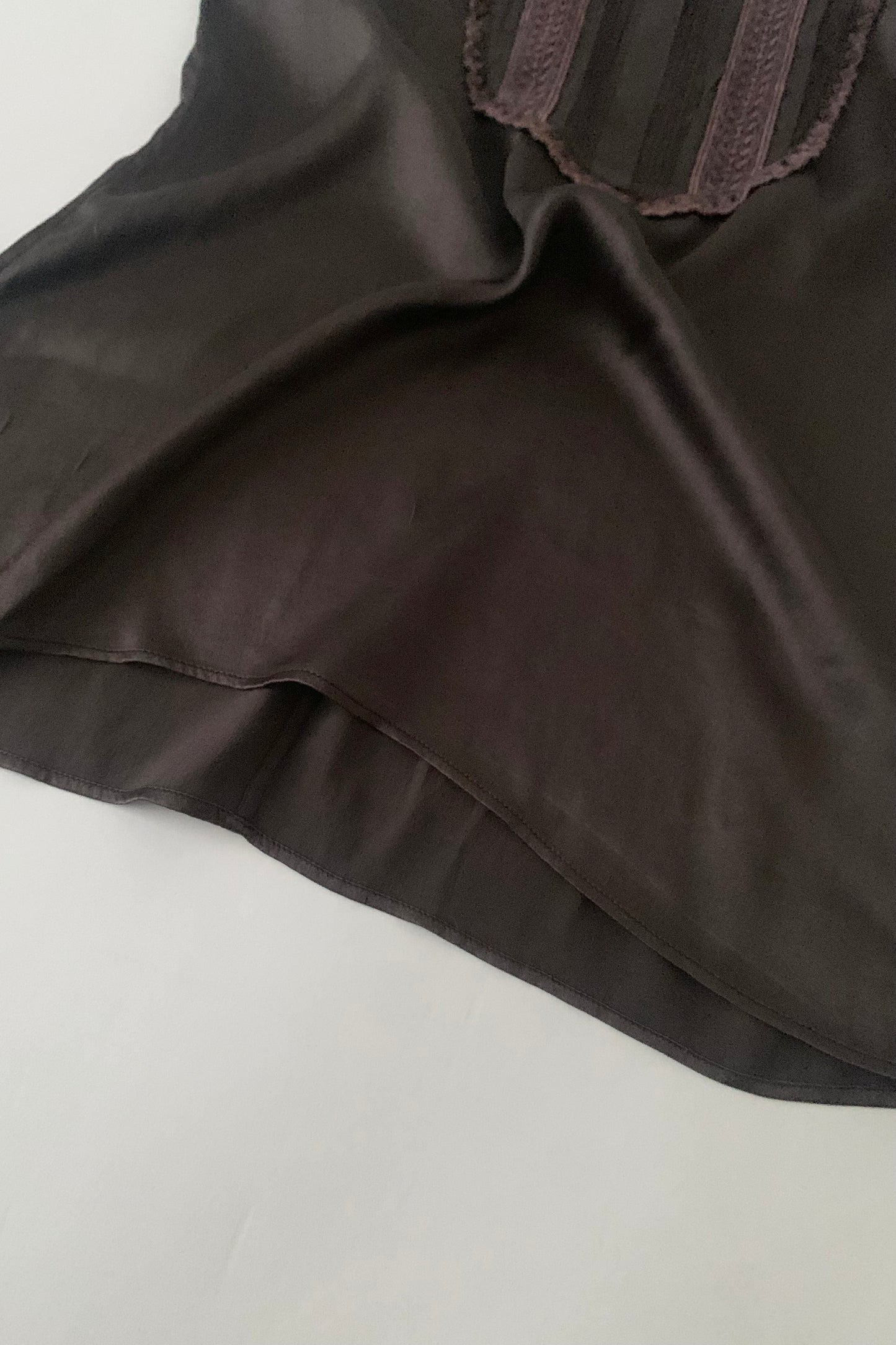MaxMara brown satin beads tops