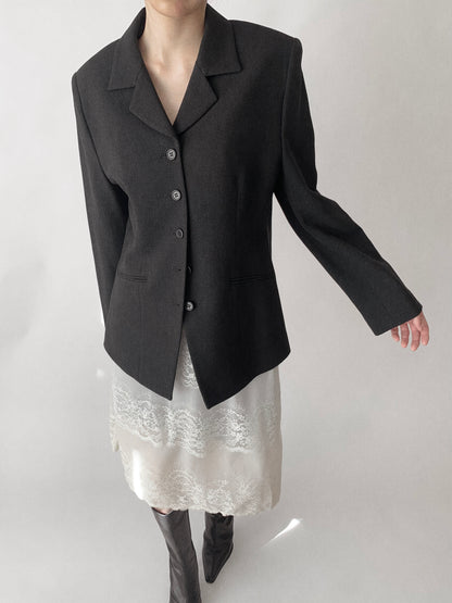 black classic tailored jacket