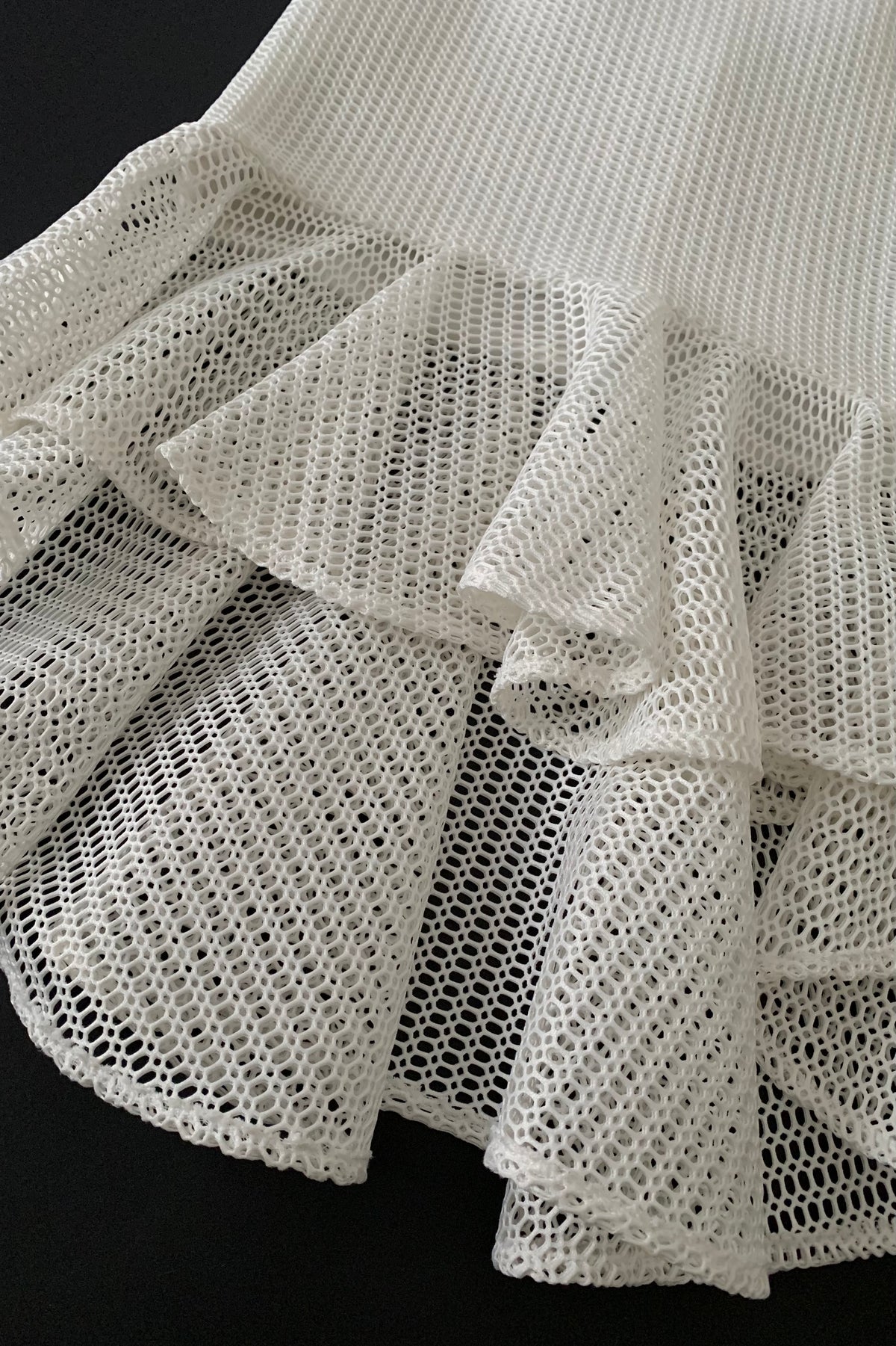 white mesh mermaid skirt