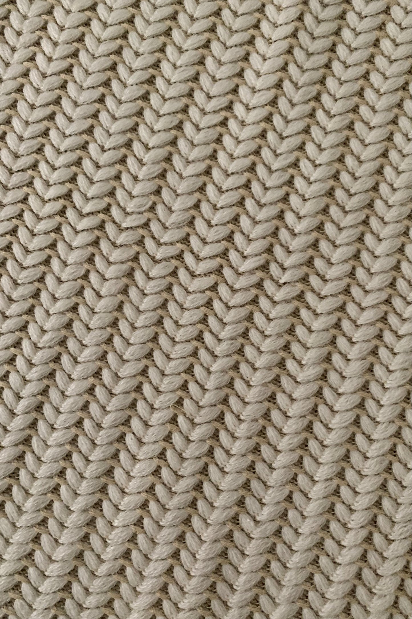 beige herringbone high neck knit vest
