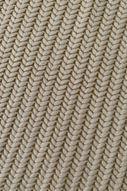 beige herringbone high neck knit vest