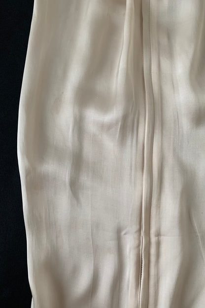 TOGA cream satin zip up pants