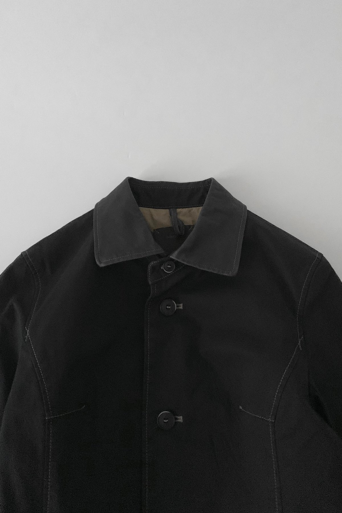 dark green collar leather jacket