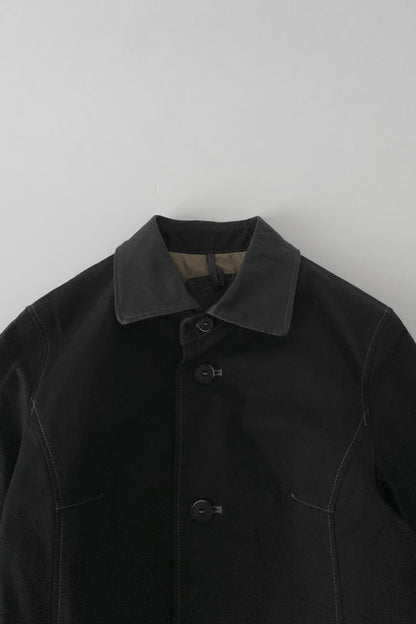 dark green collar leather jacket