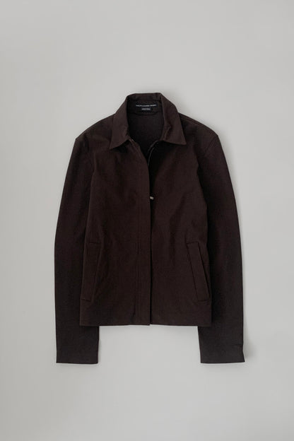 dark brown zip light jacket