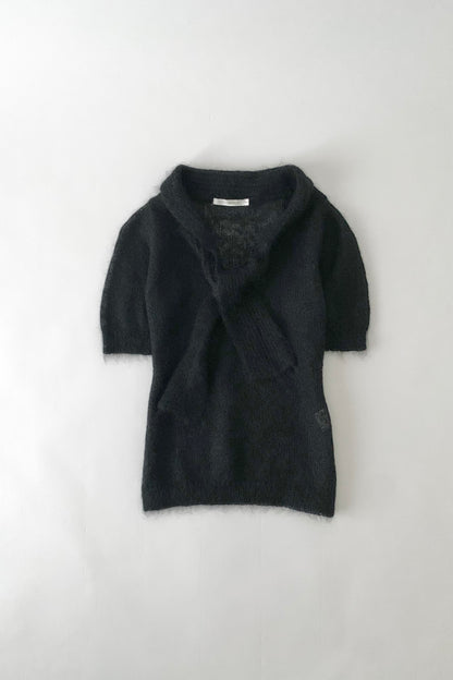 black mohair ensemble knit