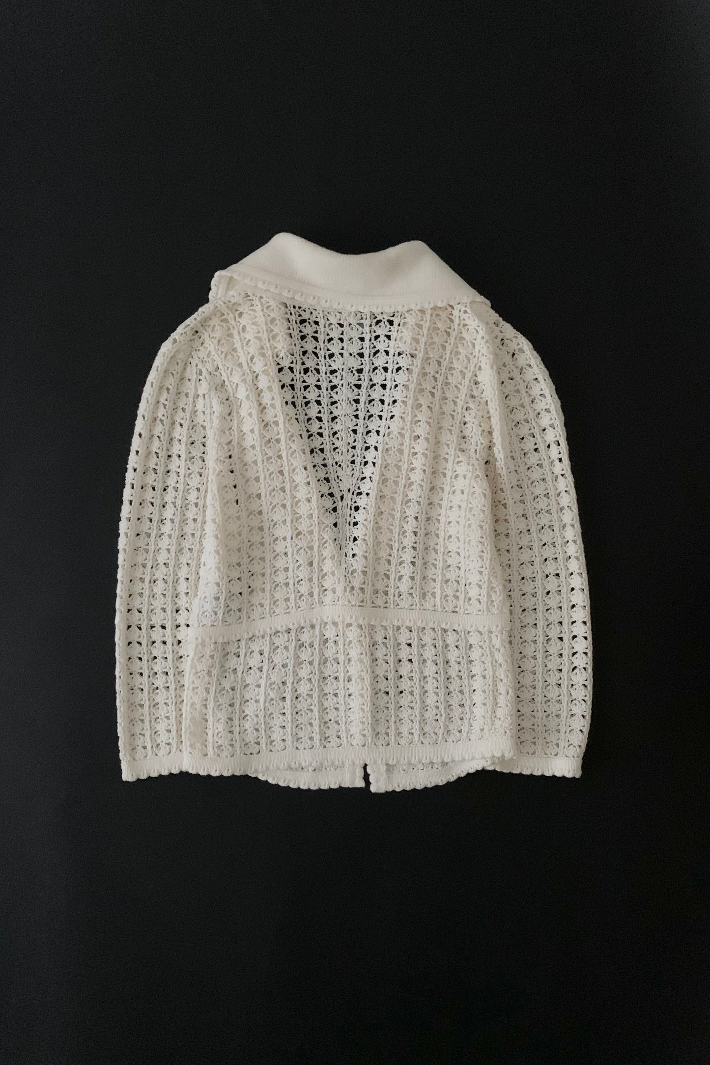 JILL STUART cream crochet cardigan