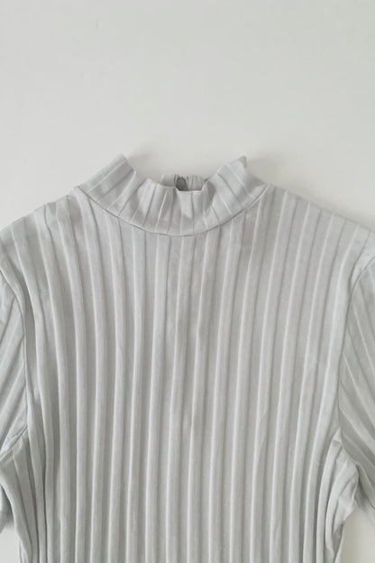 blue silver stripe tops