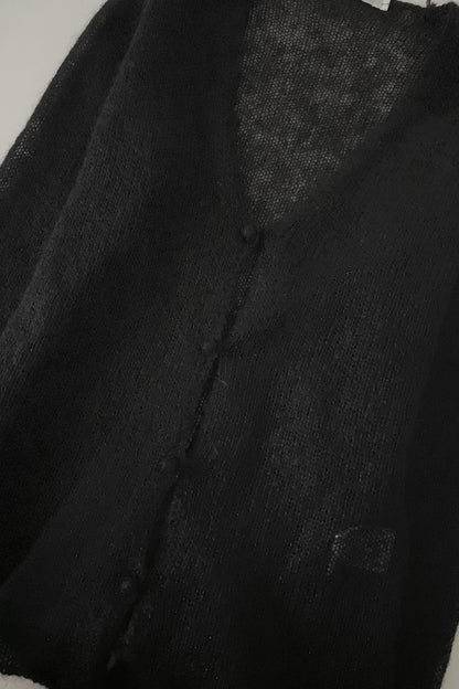 black mohair ensemble knit