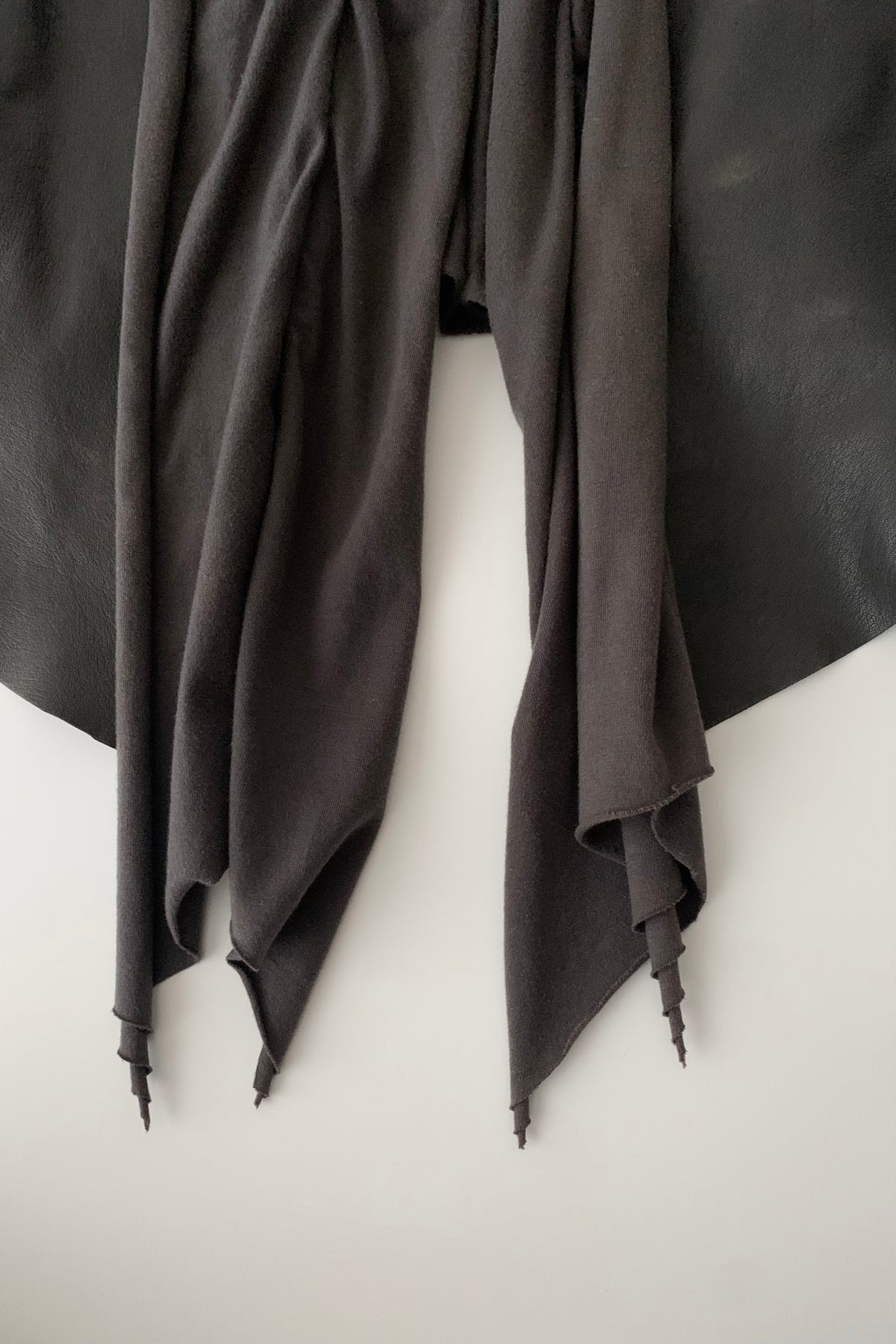 Italy dark gray leather docking coat