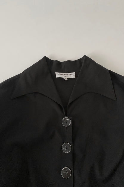 France black over sized coat