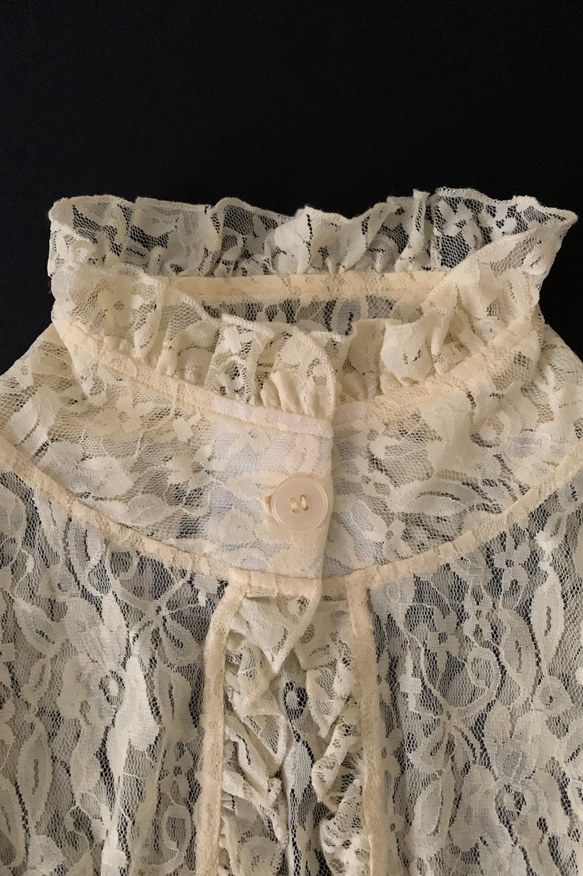 pale yellow lace cardigan