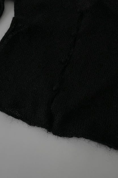 black mohair ensemble knit