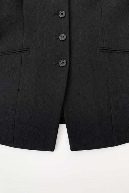 black classic tailored jacket