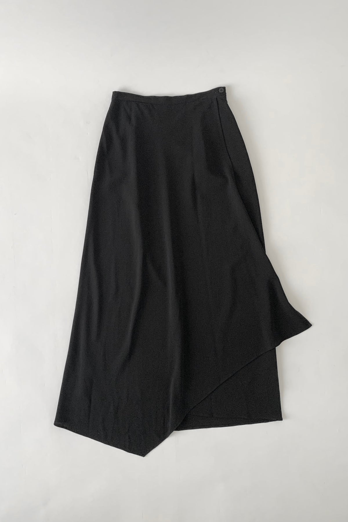 black asymmetry long skirt