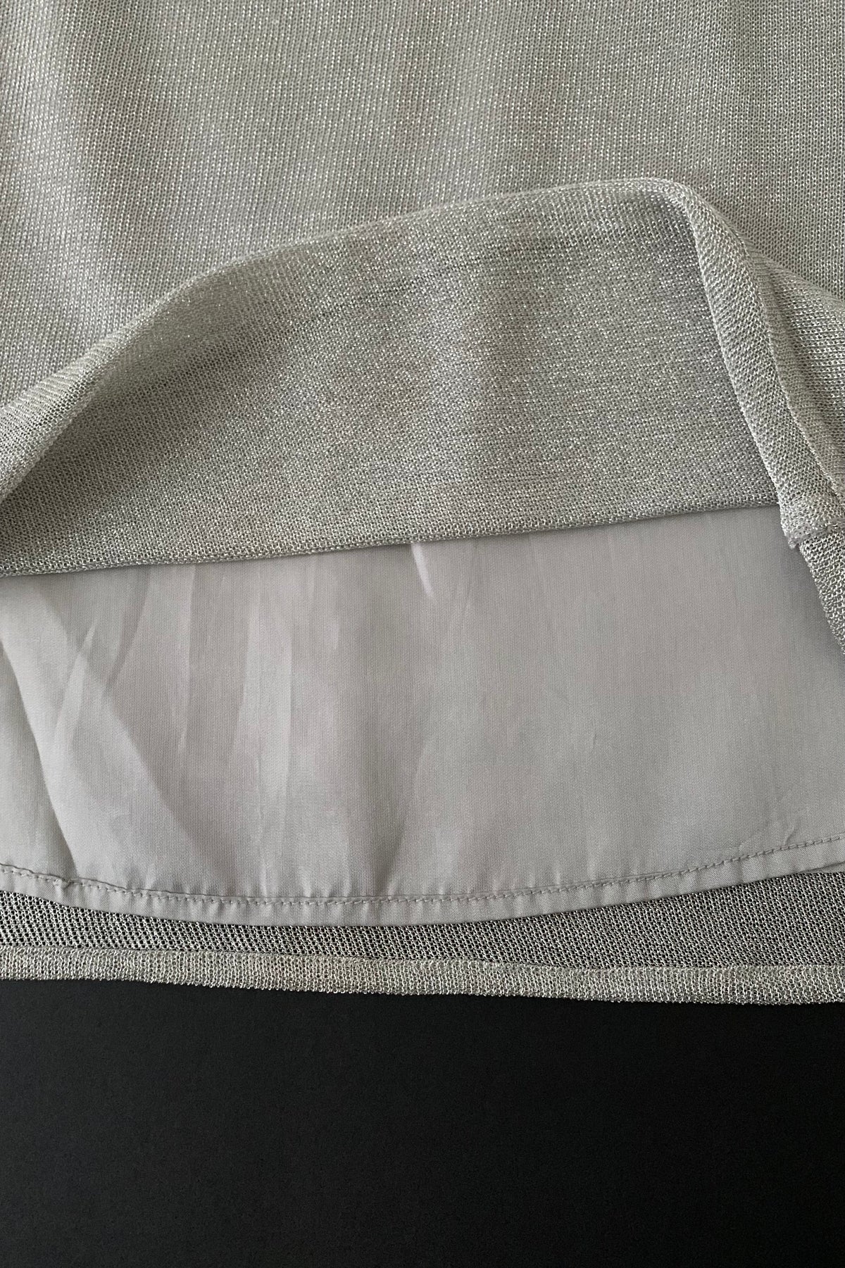 Italy silver summer knit skirt