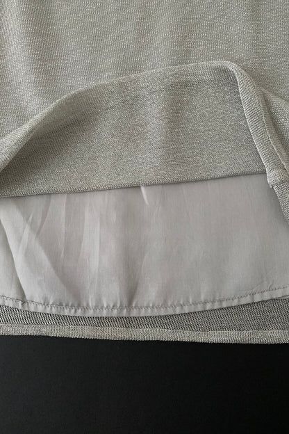 Italy silver summer knit skirt