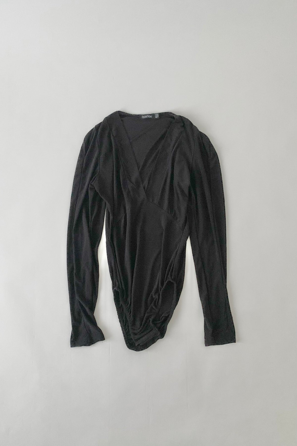 UK black v neck body suit