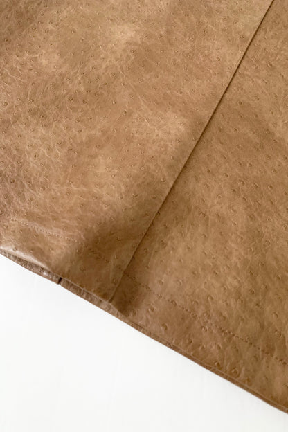 camel brown fake leather skirt