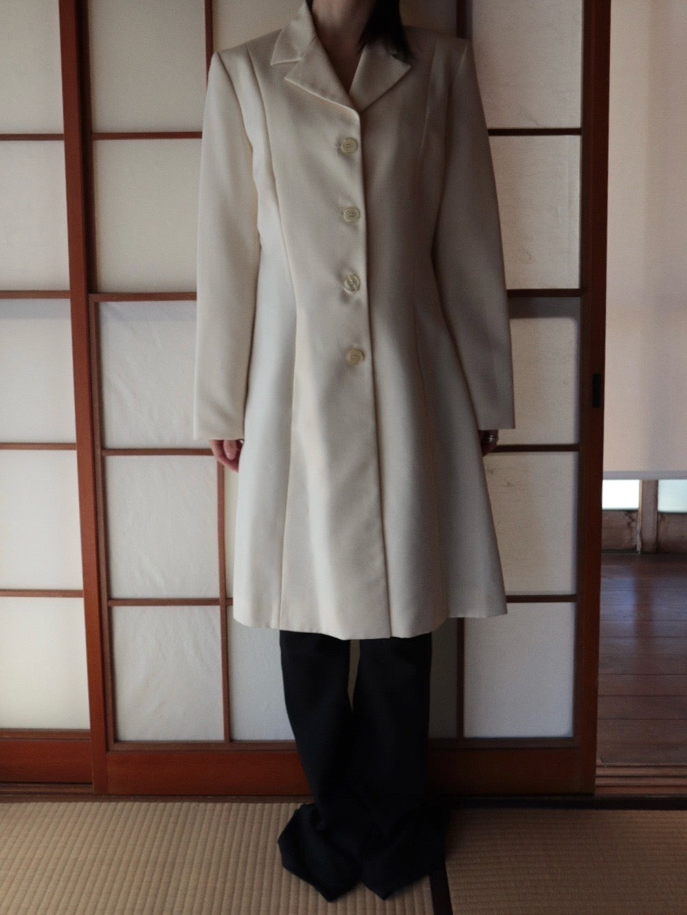 France white classic long coat
