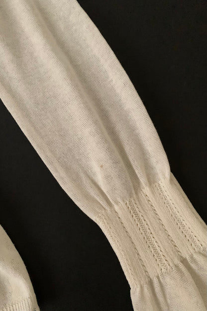 ivory frill knit cardigan