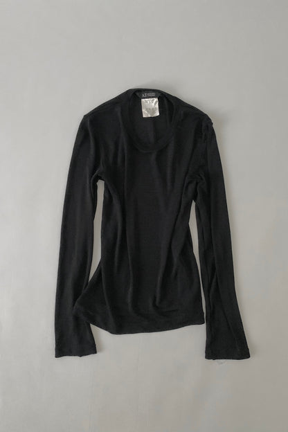 black stretch long sleeves