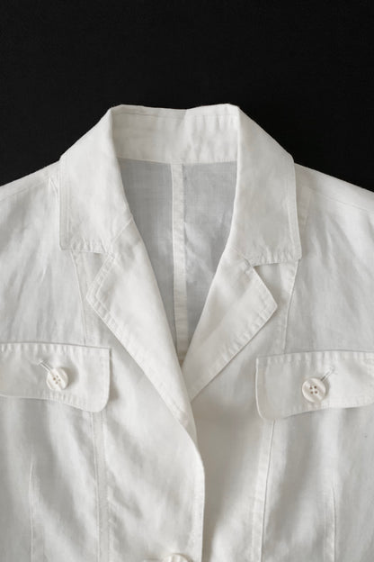 white linen light jacket