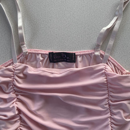 UK pink gather body suits