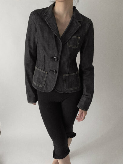 dark gray denim jacket