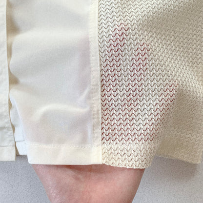 Ivory mesh satin shirt