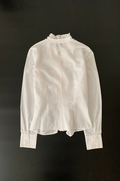 white centre frill blouse
