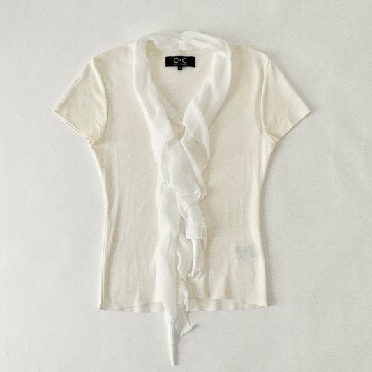 ivory frill design tops