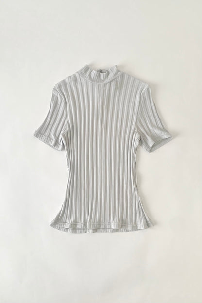 blue silver stripe tops