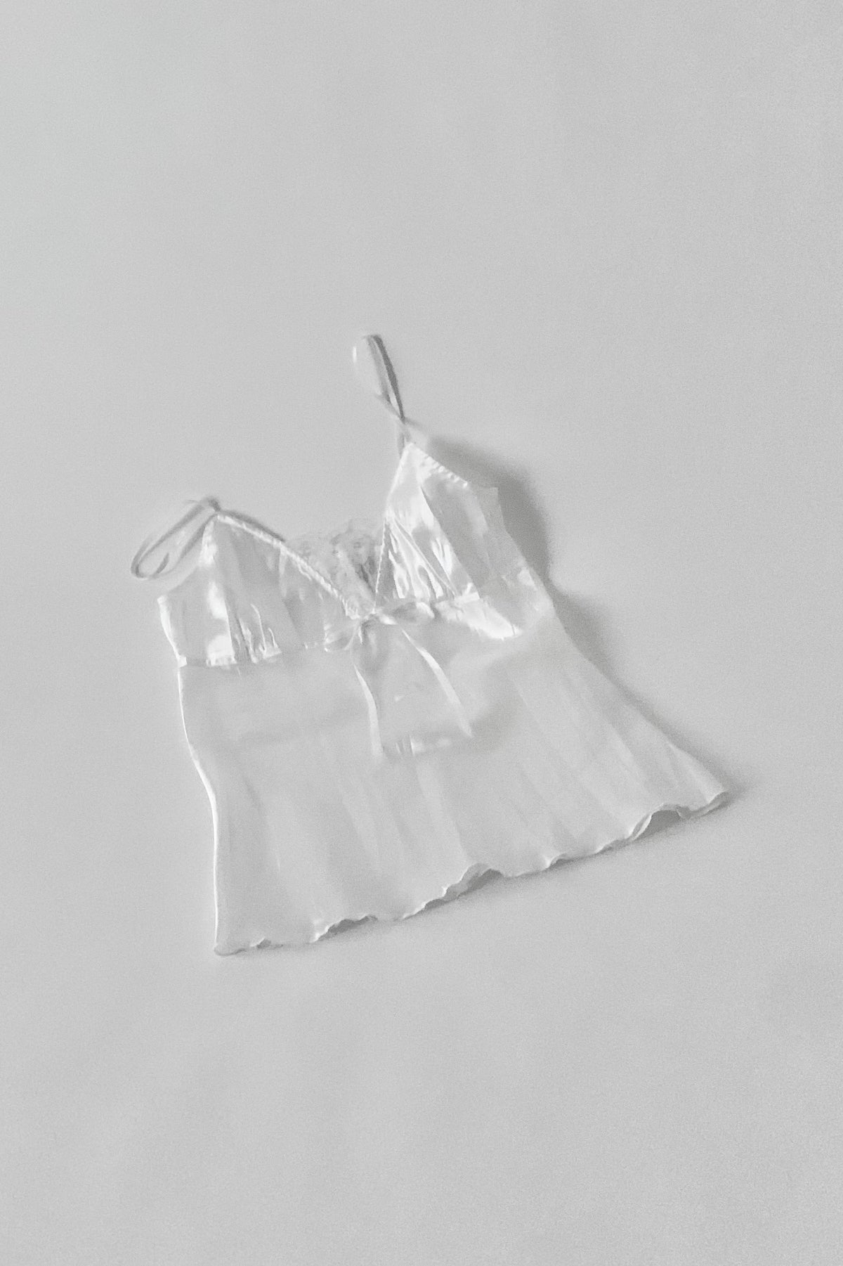 white satin lace camisole