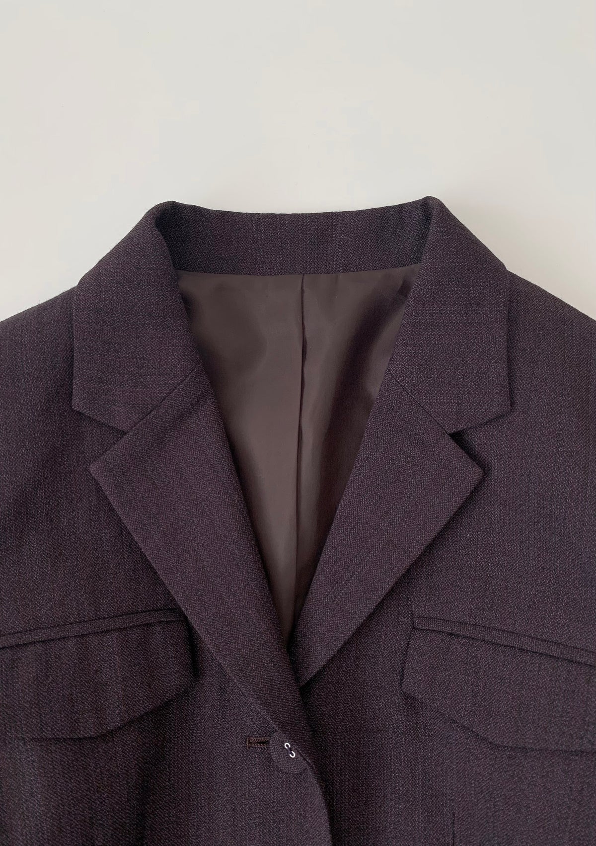 dark purple single breasted jacket