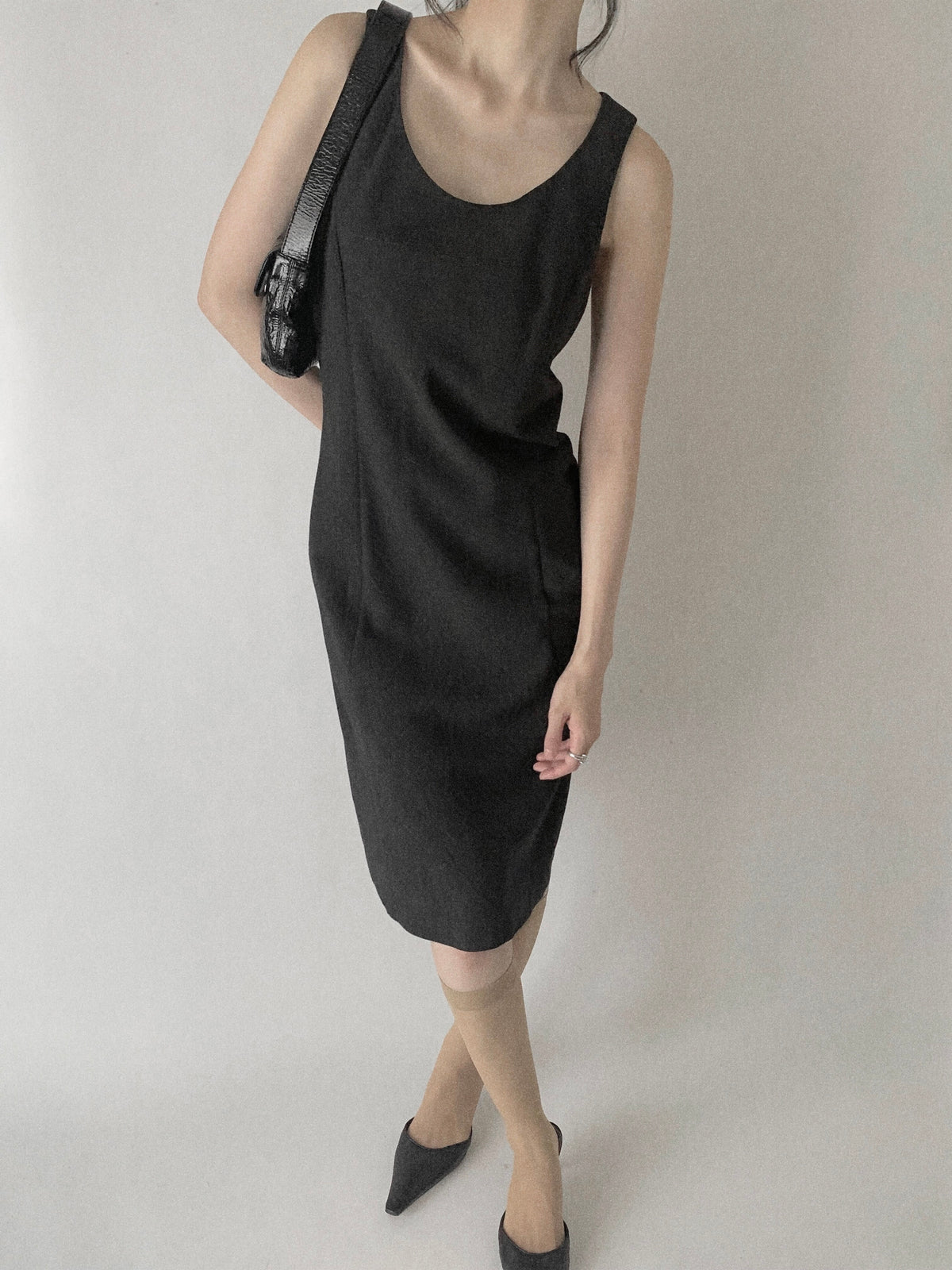 dark gray long dress