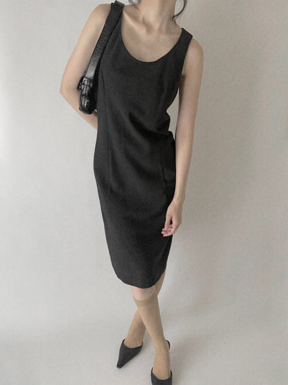 dark gray long dress