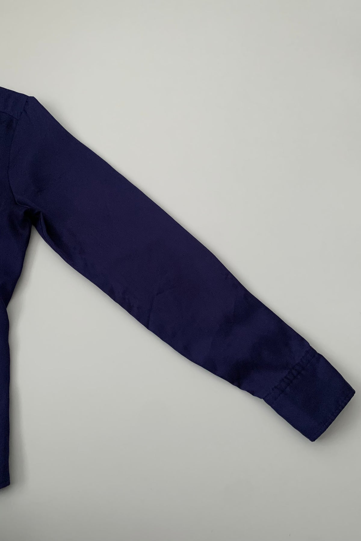 purple blue satin blouse