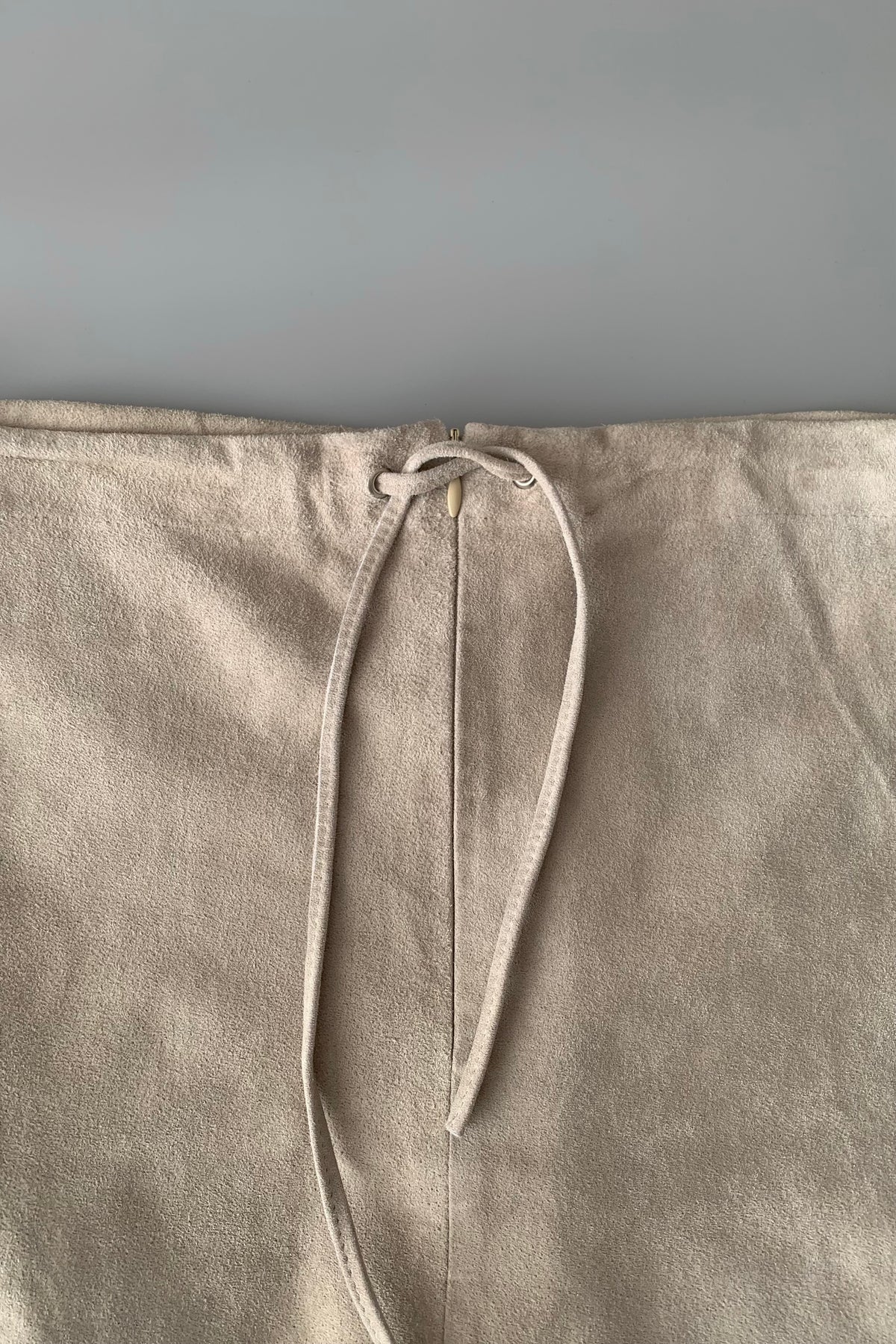 Italy suede leather mini skirt