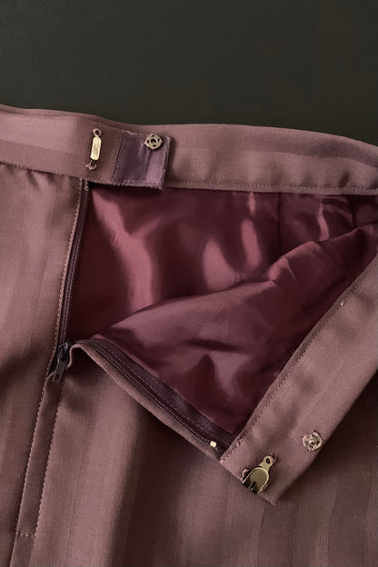 purple stripe skirt